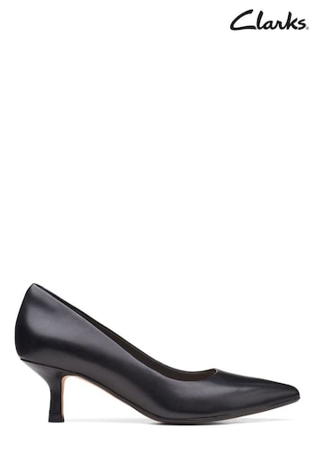 Clarks Black Leather Violet55 Rae Shoes (C28242) | £80