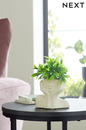 Green Artificial Plant In Decorative Body Pot (C28343) | £12