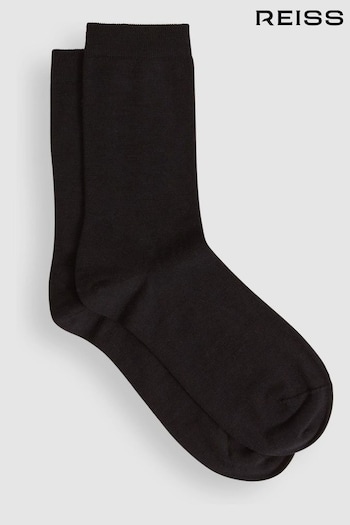 Reiss Black Celine Fine Wool Loafer Socks (C28442) | £15