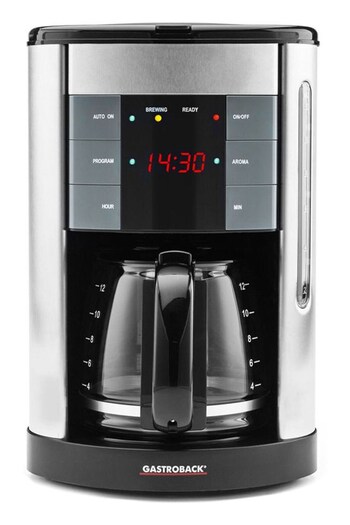 Gastroback Silver Design Aroma Plus 1.5L Filter Coffee Machine (C28774) | £77