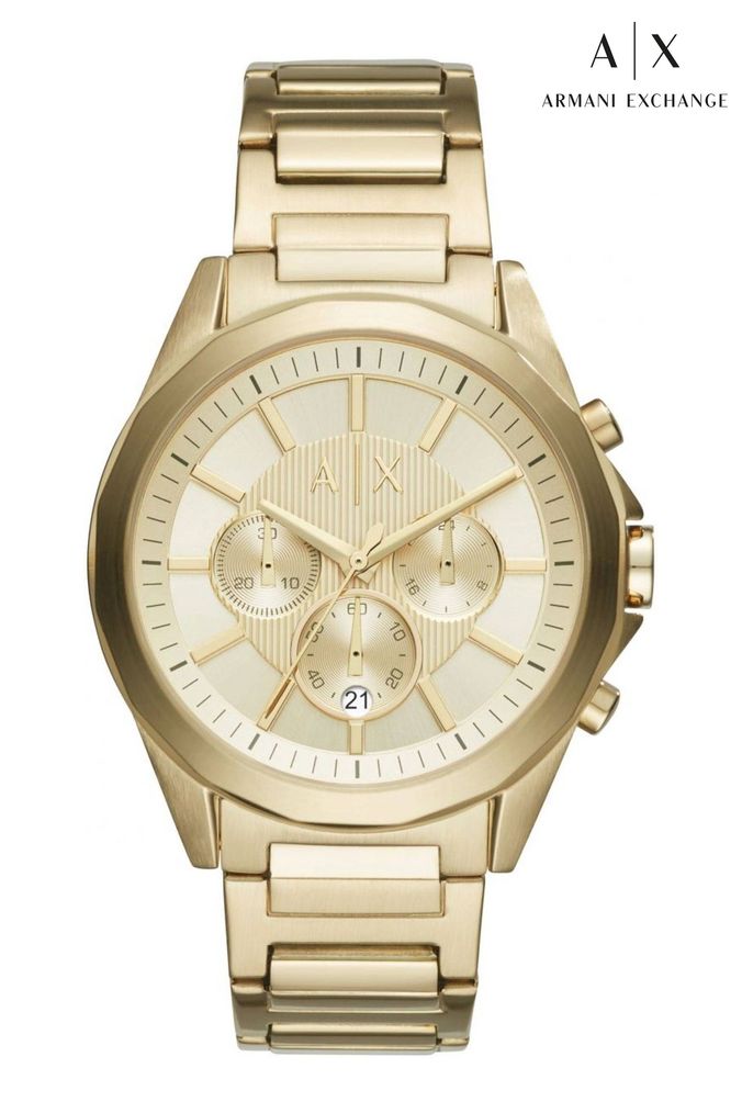 Buy Men s Watches Gold Armani Exchange Accessories Online Next UK