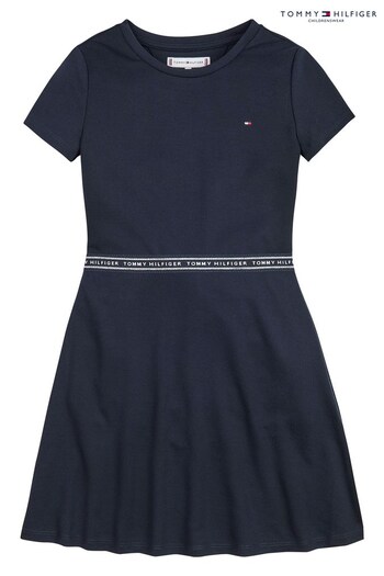 Tommy Hilfiger Blue Punto Skater Dress (C28829) | £50 - £60
