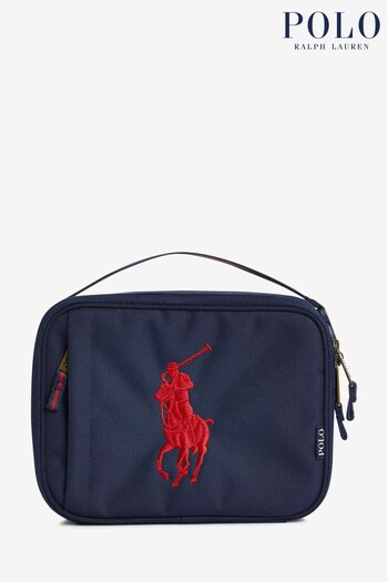 Polo Ralph Lauren Navy Blue Large Pony Logo Lunch Box Bag (C28837) | £45