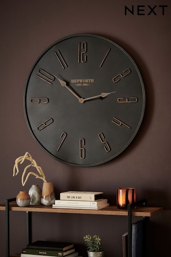 Bronze Stamford 60cm Metal Wall Clock (C28905) | £65