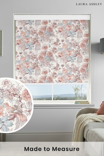 Laura Ashley Blush Pink Birtle Made To Measure Roller Blind (C29036) | £58