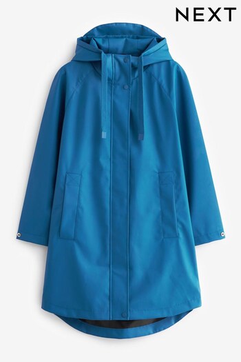 Cobalt Blue Rubber Showerproof Rain Jacket (C29071) | £70