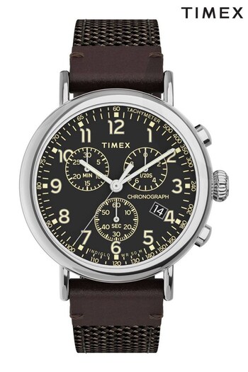 Timex Gents Brown Standard Chrono Essential Collection Watch (C29311) | £110