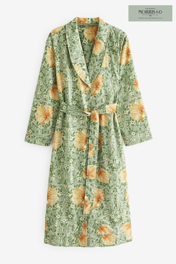 Green Floral Morris & Co. At Atelier-lumieresShops Lightweight Dressing Gown (C29555) | £58