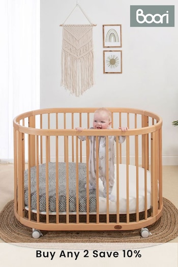 Boori Beech Oasis Oval Cot with Purotex Oval Mattress (C29724) | £488
