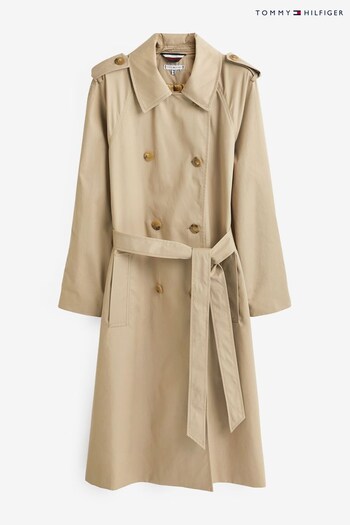Tommy Hilfiger Curve Brown Trench Coat (C29740) | £350