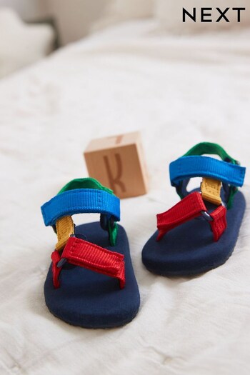Multi Bright Colourblock Baby Tape Trekker Sandals Buffalo (0-24mths) (C29798) | £9 - £10