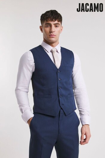 Jacamo Navy Blue James Suit Waistcoat (C29845) | £45