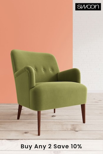 Swoon Easy Velvet Fern Green London Chair (C29869) | £679