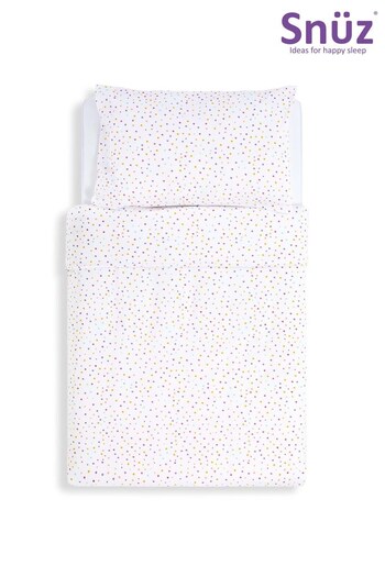 Snuz White Multi Spot Duvet Cover and Pillowcase Set (C29897) | £30