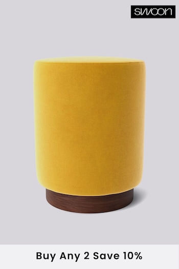 Swoon Easy Velvet Turmeric Yellow Penfold Footstool (C29971) | £250
