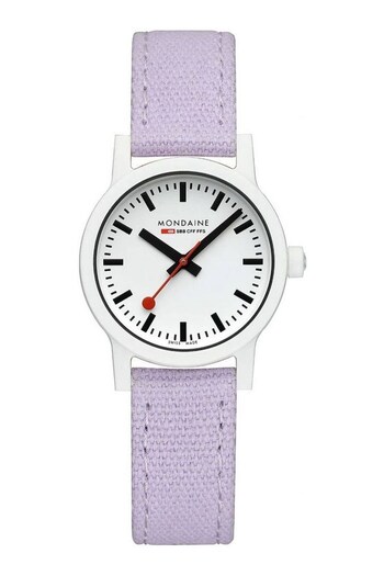 Mondaine Ladies White Wild Lavender Essence Watch (C30082) | £199