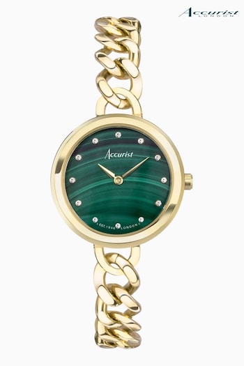 Accurist Jewellery Womens Gold Plated Stainless Steel Chain Analogue Watch (C30136) | £189