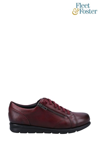 Fleet & Foster Red Polperro Slip On Shoes Gel-Lyte (C30182) | £64
