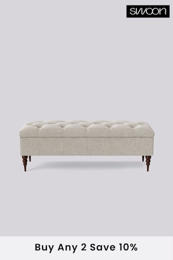 Swoon Houseweave Natural Chalk Plymouth Ottoman (C30200) | £460