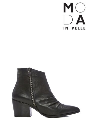 Moda In Pelle Western Ankle Boots Asymetric Side Zip (C30222) | £119
