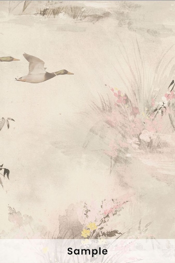 Woodchip & Magnolia Natural Ey Up Duck Sample Wallpaper (C30246) | £2