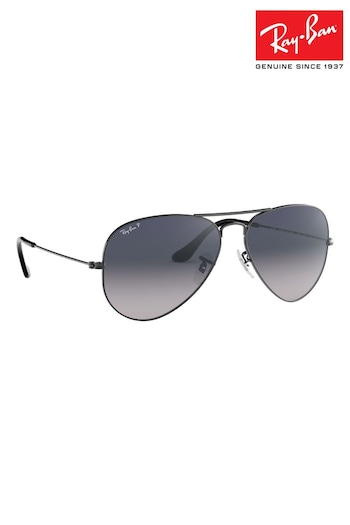 Ray-Ban® Large Aviator Polarised Lens Sunglasses (C30276) | £194