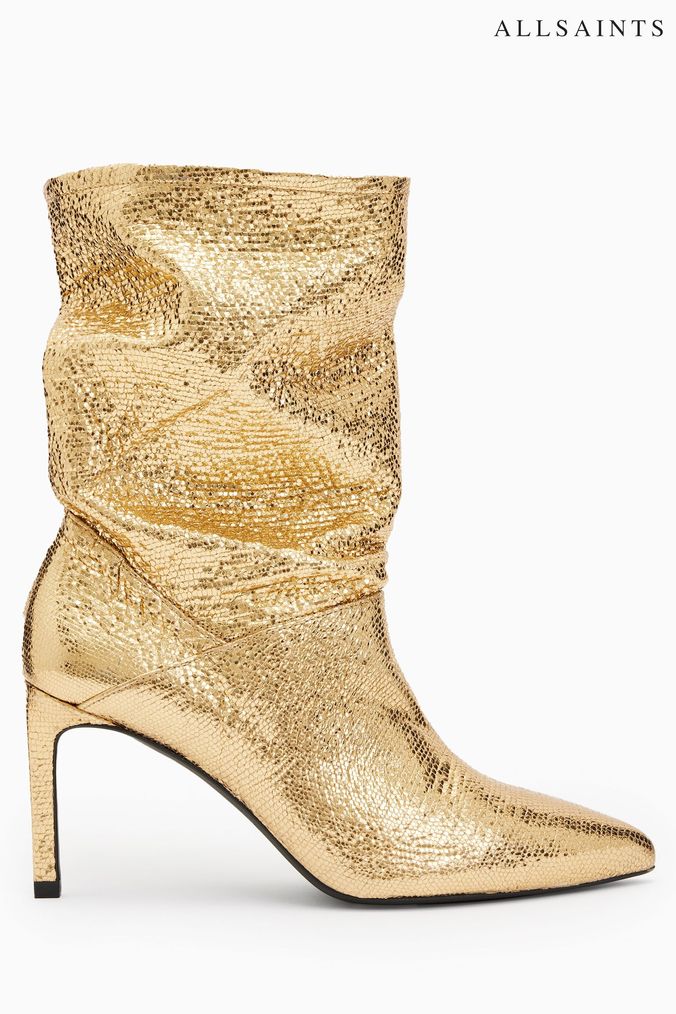Womens gold booties sales