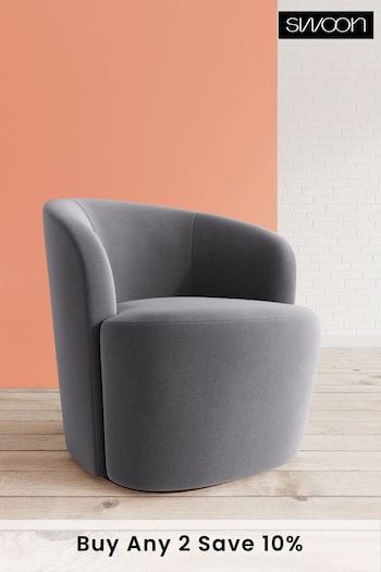 Swoon Easy Velvet Granite Grey Ritz Chair (C30307) | £809