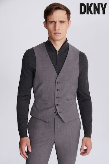 DKNY Slim Fit Grey Suit Waistcoat (C30358) | £120