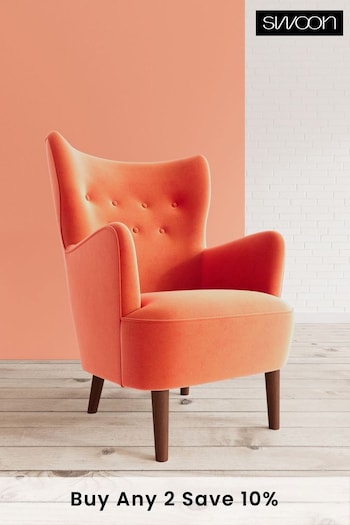 Swoon Easy Velvet Burnt Orange Ludwig Chair (C30399) | £879