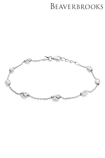 Beaverbrooks Sterling Silver Pebble Ladies Bracelet (C30784) | £39