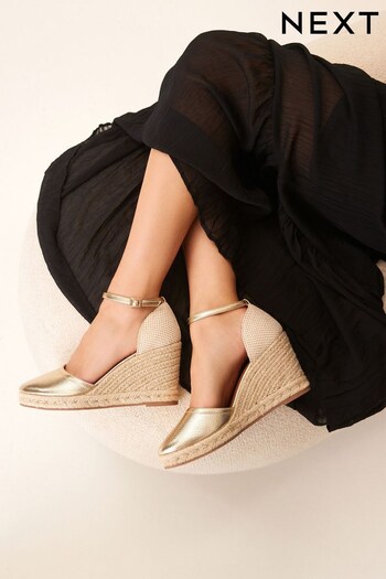 Gold Forever Comfort® Closed Toe High Wedges (C30871) | £44