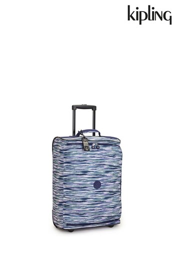 Kipling Blue Teagan Brush Stripes Wheeled Cabin Suitcase (C30980) | £137