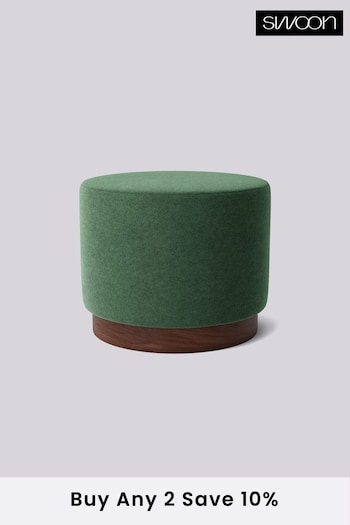 Swoon Smart Wool Hunter Green Penfold Small Ottoman (C31018) | £210
