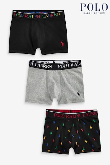 Polo Ralph Lauren Boys Cotton Stretch Logo Boxers 3 Pack (C31109) | £40