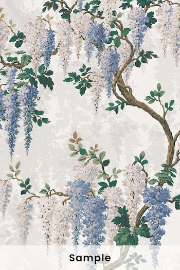 Woodchip & Magnolia Blue Wisteria Sample Wallpaper (C31156) | £2