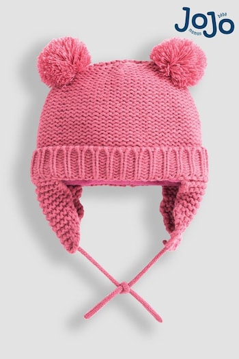 JoJo Maman Bébé Pink Cosy Pom Pom Hat (C31202) | £14.50