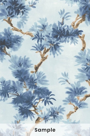 Woodchip & Magnolia Blue Aralia Sample Wallpaper (C31336) | £2