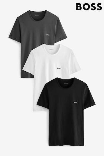 BOSS Black/Grey/White T-Shirt Classic T-Shirts print 3 Pack (C31424) | £45
