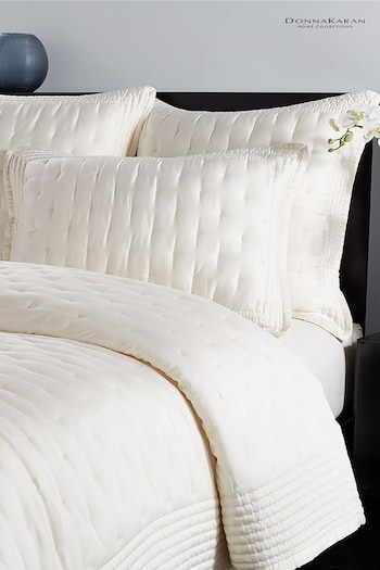 Donna Karan Cream Essential Silk Quilt Pillowcase (C31496) | £50
