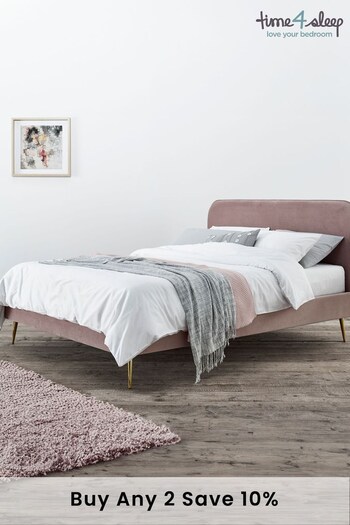 time4sleep Pink Elona Rosa Upholstered Bed Frame (C31525) | £495 - £550