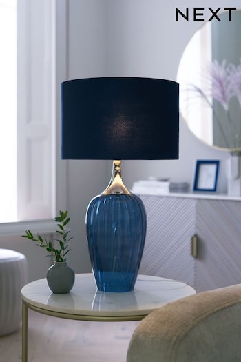 Blue Hampton Table Lamp (C31608) | £85