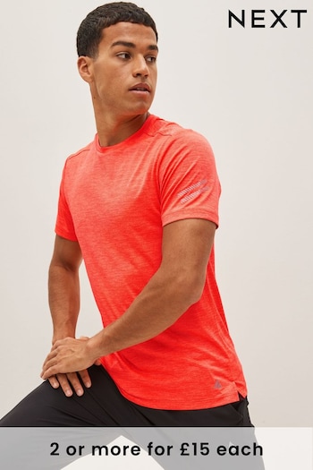 Orange Short Sleeve Tee Active Gym & Training T-Shirt (C31657) | £16