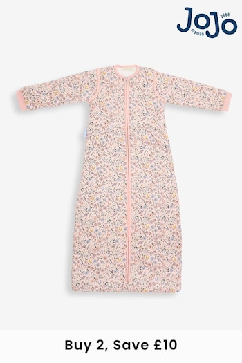 JoJo Maman Bébé Pink Meadow Print Cosy 3.5 Tog Toddler Sleeping Bag (C31784) | £42