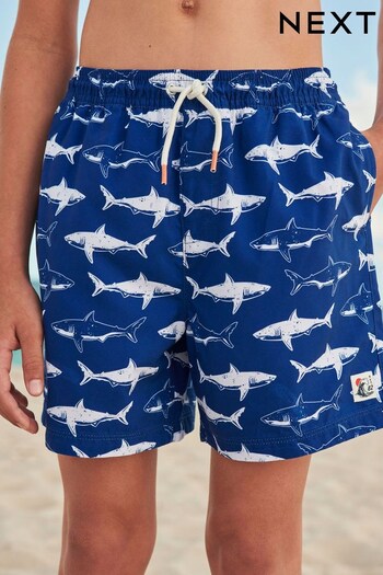 Blue Shark Swim Shorts Silk (3-16yrs) (C32128) | £7 - £15