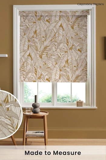 Graham & Brown Turmeric Yellow Paradys Made to Measure Roller Blind (C32265) | £58