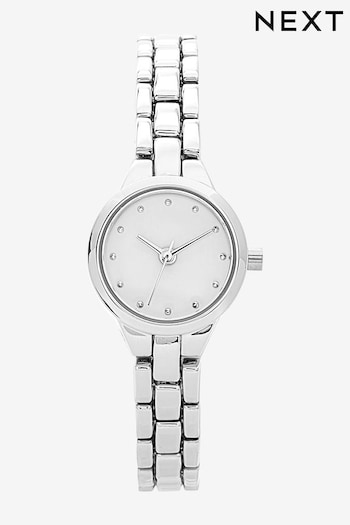Silver Small Dial Chain Strap Watch (C32299) | £30
