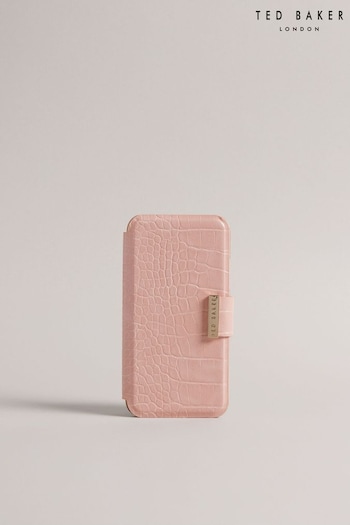 Ted Baker Pink Khaili Croc Effect Iphone 11 Card Slot Case (C32435) | £40