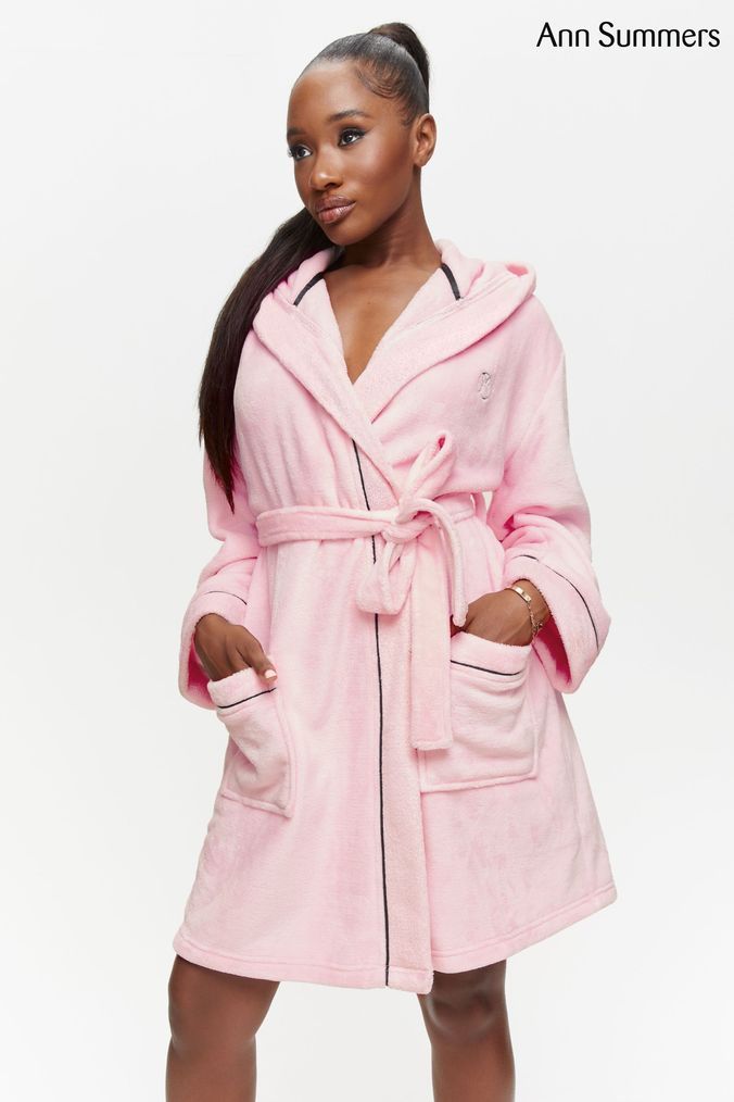 Pink on sale fluffy robes