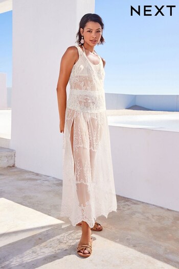 White Crochet Lace Skirt (C32596) | £34